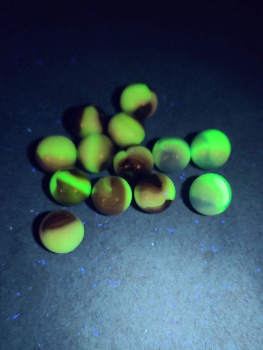 Vintage Uranium Marbles Set of 13